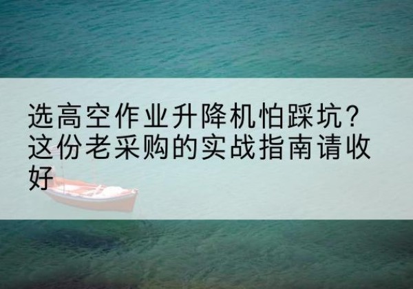 德兴高空作业升降机厂家推荐-选高空作业升降机怕踩坑？这份老采购的实战指南请收好